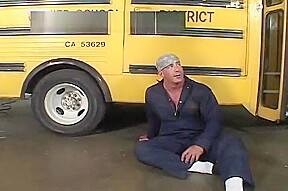 Helps The Bus Mechanic With His Stick Shift