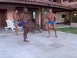 Horny Beach Slut Banged By Three Guys