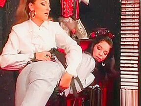 Horny femdom fetish with guy getting dick sucked hard