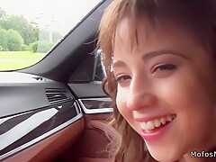 Hot Ass teen 18+ Rides Big Dick In Car