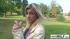 Hot Blonde Milf Has A Threesome At The Park - Hot4MILF