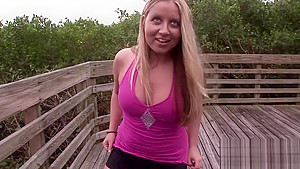 Hot Brianna enjoys masturbating in public