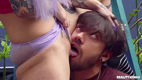 Hot Goth Teen 18+ With Violet Hair Val Steele Enforces S