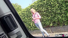Hot Hitchhiker Gets Fucked for a Ride in the BreedBus