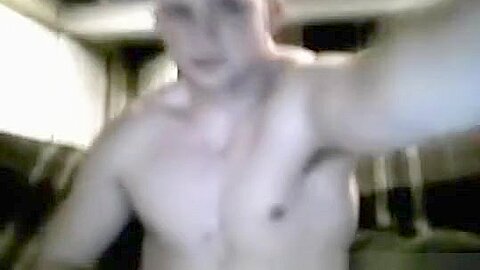 Hot Straight Army Stud jerks off on Cam