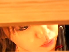 Hot amateur Asian babes in the center of steamy downblouse video