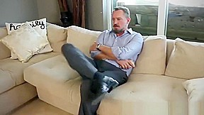 Hot brunette babysitter gets owned hard by man of the house