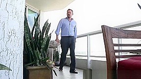 Hot brunette babysitter gets owned hard by man of the house