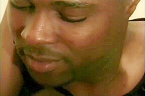 Hot ebony babe takes a thick BBC in her snatch