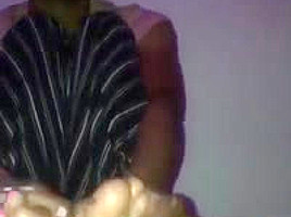 Hot ebony soles in lotion make you cum