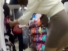 Hot lady shops for a new bra