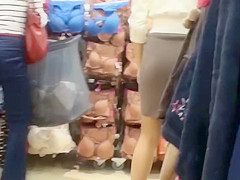 Hot lady shops for a new bra