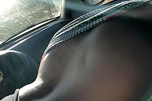Hot tgirl sucks my dick and jacks me off in my car