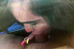 Hot tgirl sucks my dick and jacks me off in my car
