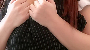 Hot young secretary has an amazing butt and natural tits