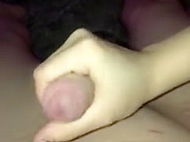 I Gave Step daddy His First Handjob! Thick Cumshot!!