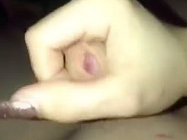 I Gave Step daddy His First Handjob! Thick Cumshot!!