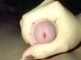 I Gave Step daddy His First Handjob! Thick Cumshot!!