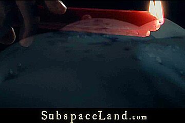 Immobilized in rope is intense masturbated and fingered