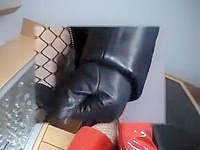 Incredible homemade Fishnet, High Heels sex scene