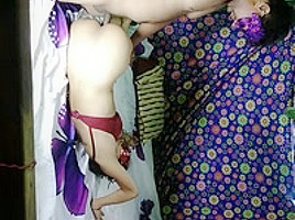 Indian Bhabhi Anita Singh In Red Lingerie Lifiting Her Legs High And Gets Fucked