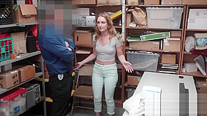 Innocent looking blonde is searched and stripped by investigator