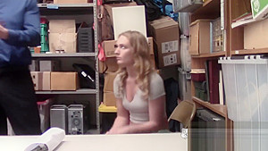 Innocent looking blonde is searched and stripped by investigator