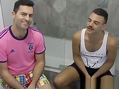 Interviewed amateur stud has hairy ass barebacked before cum