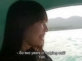 Japanese amateur boat ride and bathing in weird bathtub