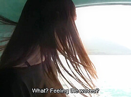 Japanese amateur boat ride and bathing in weird bathtub