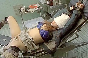 Japanese brunette gets her inside rammed and used up at the doctors