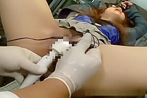 Japanese brunette gets her inside rammed and used up at the doctors