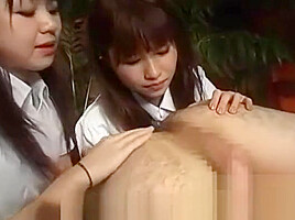Japanese nurses: Dual rimjob