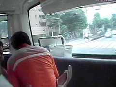 Japanese sex slave into hardcore fucking in bus gangbang