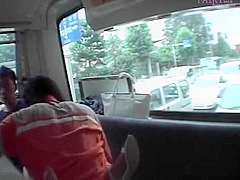 Japanese sex slave into hardcore fucking in bus gangbang