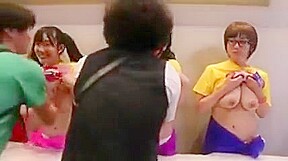 Japanese tits touching