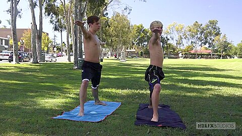 Jessie Montgomery & Zac Stevens in Yoga Thunder - HelixStudios