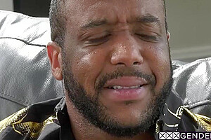 Kasey Kei - Big Cock Black Client Fucked Shemale Therapist After She Deepthroated Him