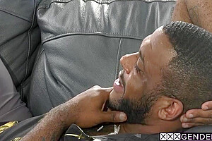 Kasey Kei - Big Cock Black Client Fucked Shemale Therapist After She Deepthroated Him