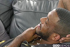 Kasey Kei - Big Cock Black Client Fucked Shemale Therapist After She Deepthroated Him