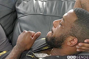 Kasey Kei - Big Cock Black Client Fucked Shemale Therapist After She Deepthroated Him