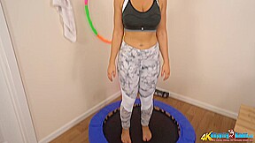 Katie Louise - Naked Trampoline - BoppingBabes