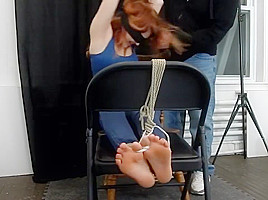 Kim is chair tickled