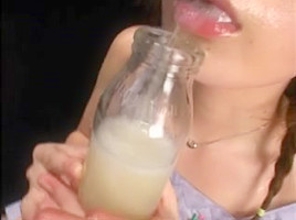 Kokoro Amano drinks a bottle of goo