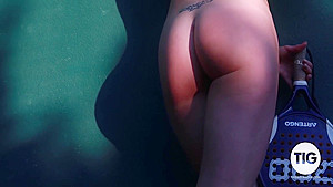 Kristiy Leonie In Tennis Court