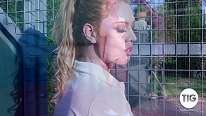 Kristiy Leonie In Tennis Court