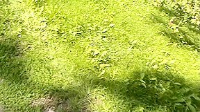 Krystinka in homemade porn with a bj and hard fuck in a forest