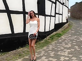 Lara Goes Out For A Summer Party In High Heel Mules