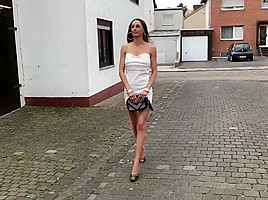 Lara Goes Out For A Summer Party In High Heel Mules