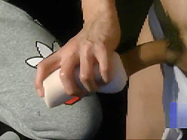 Lean Japanese Muscular Guy Blindfold & Edged